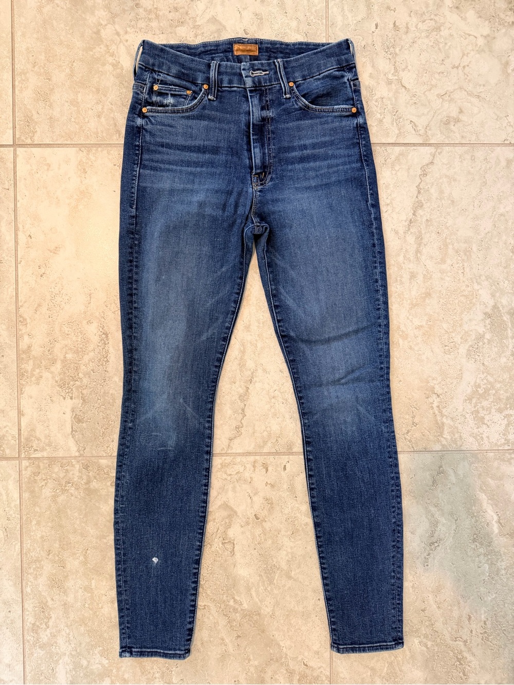 Mother Classic mid Rise Skinny Jeans - Dark Blue